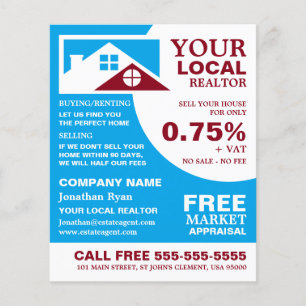 Roof Tops, Realtor, Estate Agent Advertising Flyer