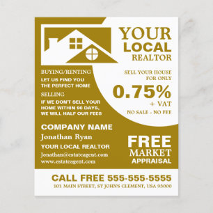 Roof Tops, Realtor, Estate Agent Advertising Flyer