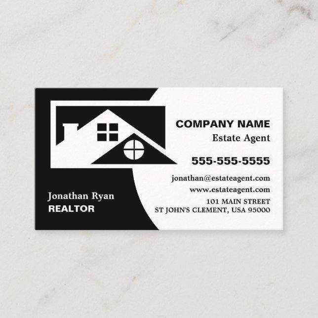 Roof Tops, Realtor, Estate Agent Business Card (Front)
