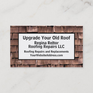 Roofer Construction Old Shingles Business Card
