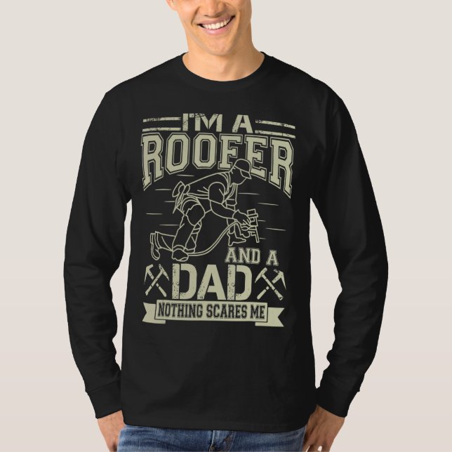 Roofer Dad  Funny Roofing T-Shirt (Front)