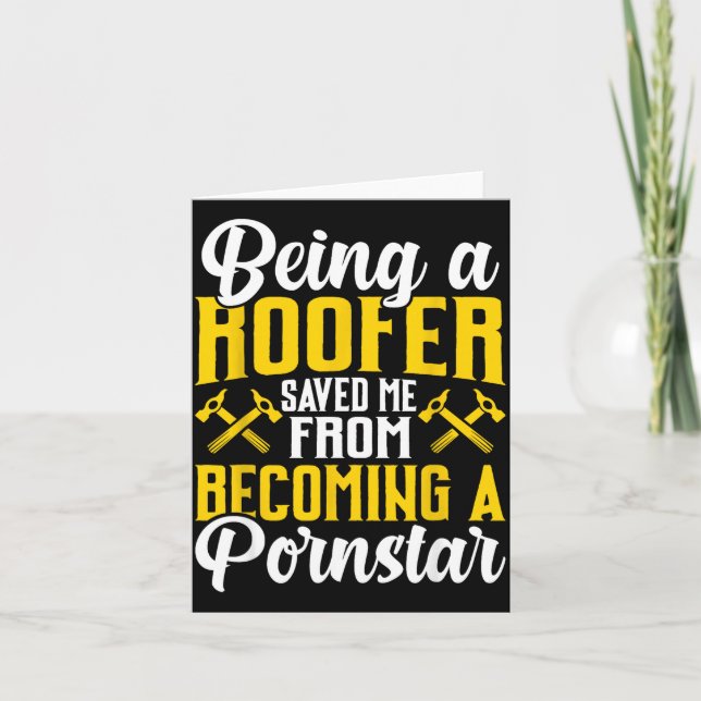 Roofer Funny Roofing Tee For Coworker Novelty  Card (Front)