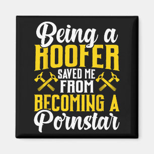 Roofer Funny Roofing Tee For Coworker Novelty Magnet