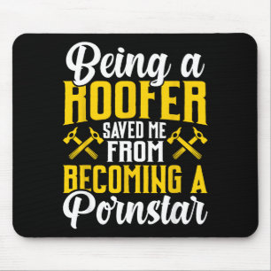 Roofer Funny Roofing Tee For Coworker Novelty Mouse Mat
