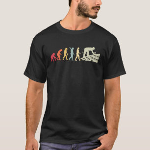 Roofer Human Evolution Retro Vintage Construction T-Shirt
