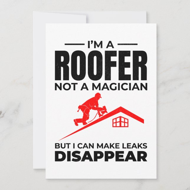 Roofer Humour - Make Leaks Disappear Holiday Card (Front)