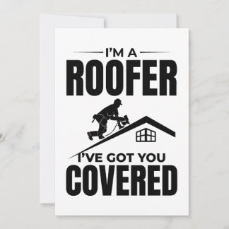 Roofer - I've Got You Covered Roofing Design  Holiday Card
