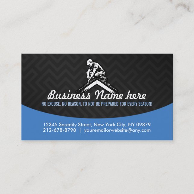 Roofer logo Business Cards (Front)