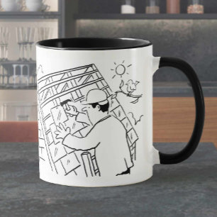 Roofer or Slater Cartoon Mug