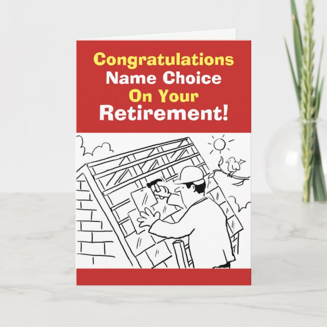 Roofer Retirement Card (Front)