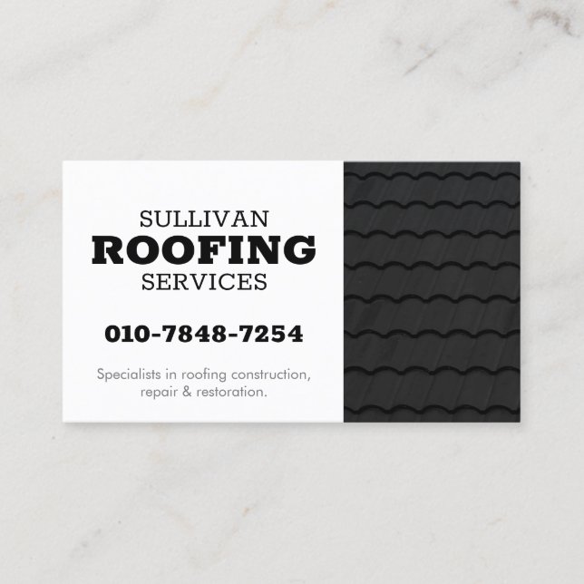 Roofer Roofing Construction Business Card (Front)