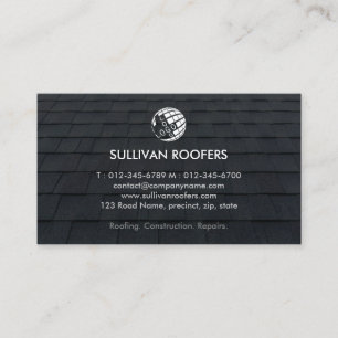 Roofer Roofing Construction Contractor  Business Card