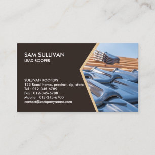 Roofer Roofing Construction Contractor  Business Card