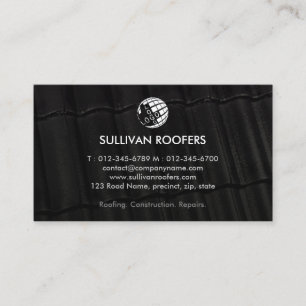 Roofer Roofing Construction Contractor  Business Card