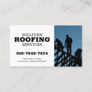 Roofer Roofing Construction Contractor  Business Card