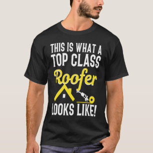 Roofer Roofing construction roof craftsman worker T-Shirt
