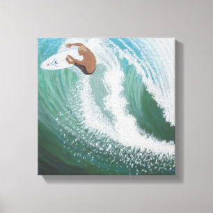 roofer,surfer heaven canvas print
