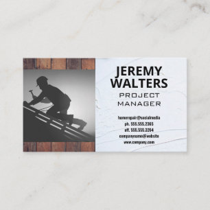 Roofer   Wood and Spackle Business Card
