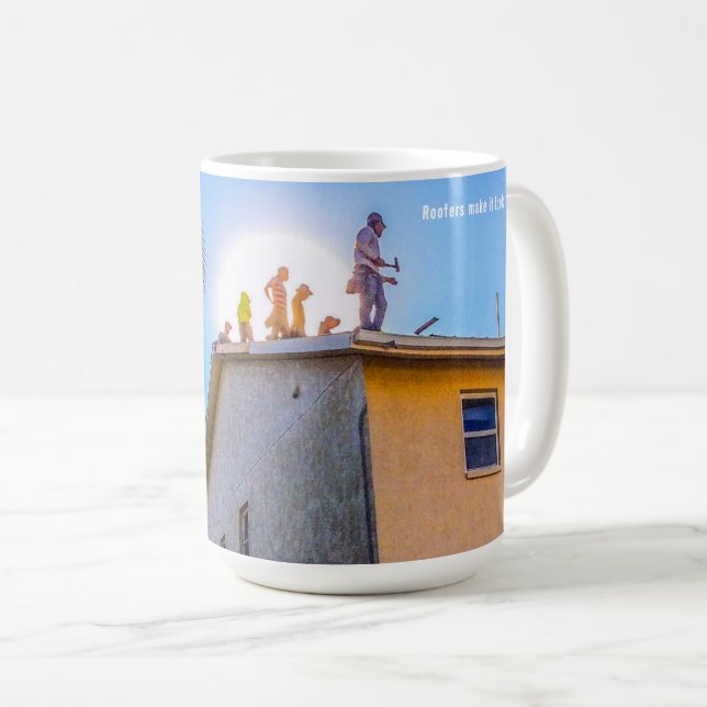 Roofers on a Roof Mug (Front Right)