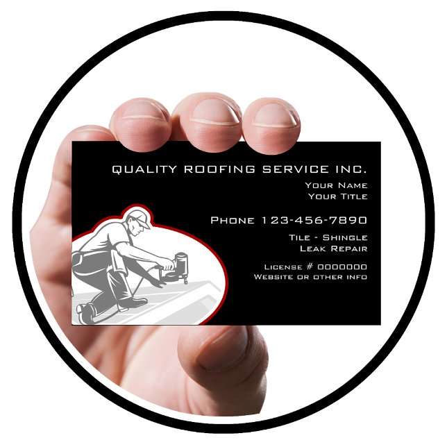 Roofing And Construction Services Business Card (Creator Uploaded)