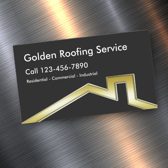 Roofing Business Magnets (Roofing Business Cards by CustomBusinessTemplates)