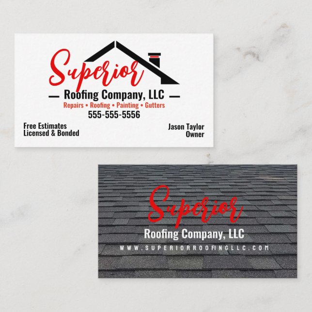 Roofing Company Business Card (Front/Back)