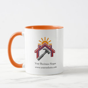 Roofing Company Business Logo Mug