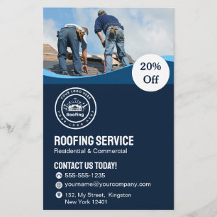 Roofing Company Custom Logo Services Flyer