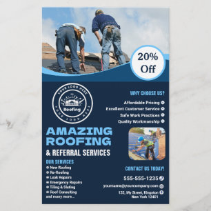 Roofing Company Custom Logo Services Flyer