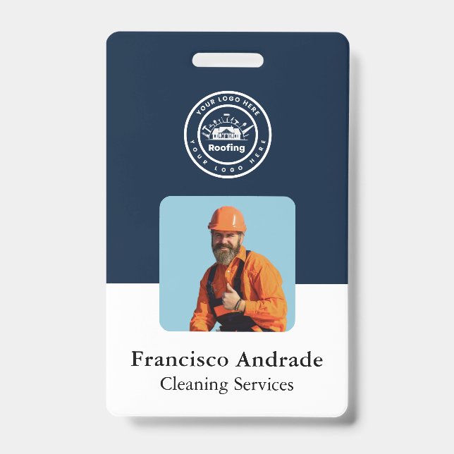 Roofing Company | Custom Logo Services ID Badge (Front)