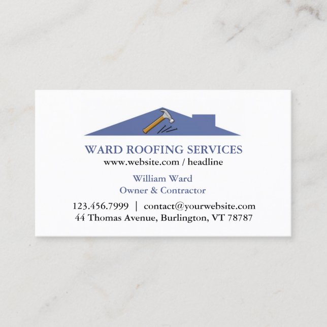 Roofing Construction Business Card (Front)