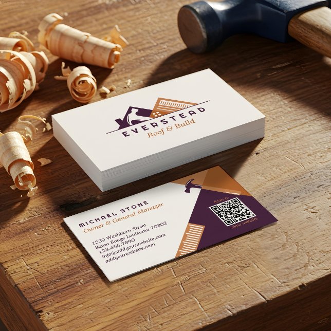 Roofing Construction Home Improvement Tools Logo Business Card (Roofing Construction Home Improvement Tools Logo Business Card)