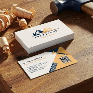 Roofing Construction Home Improvement Tools Logo Business Card