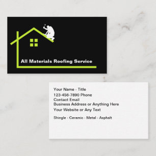 Roofing Construction Modern Business Cards