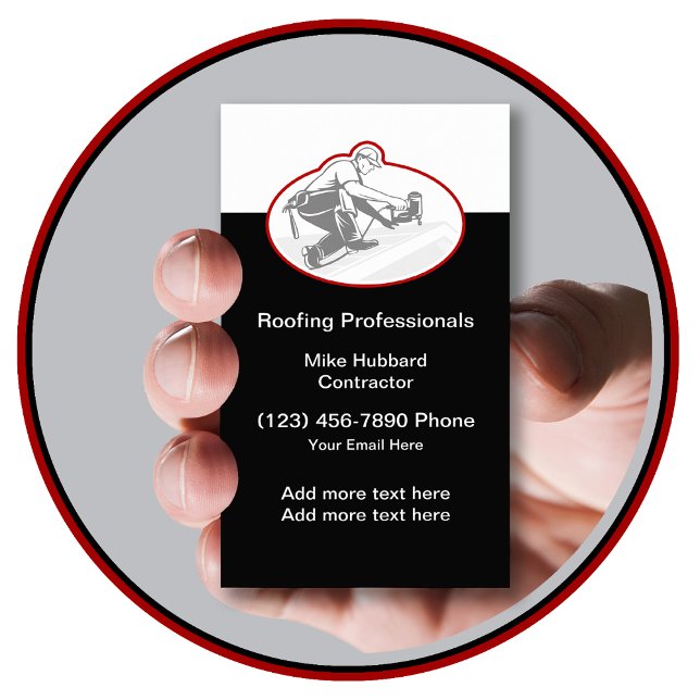 Roofing Construction Service Business Card (Creator Uploaded)