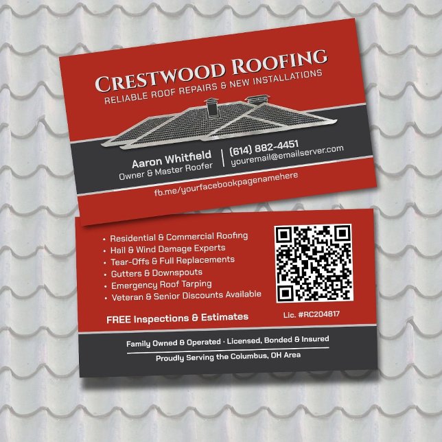  Roofing Contractor - Roofer  Business Card (Creator Uploaded)