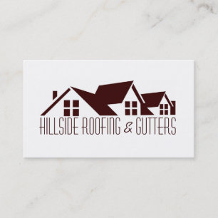 Roofing & Gutters Construction Business Card