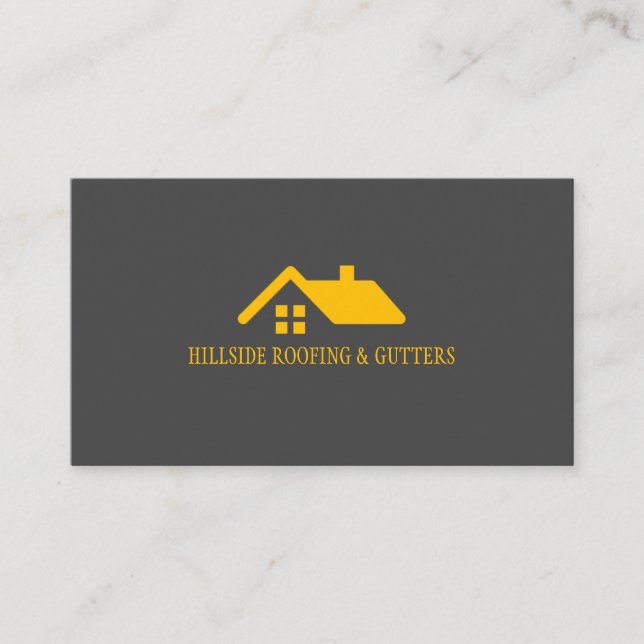Roofing Gutters Windows Construction Business Card (Front)