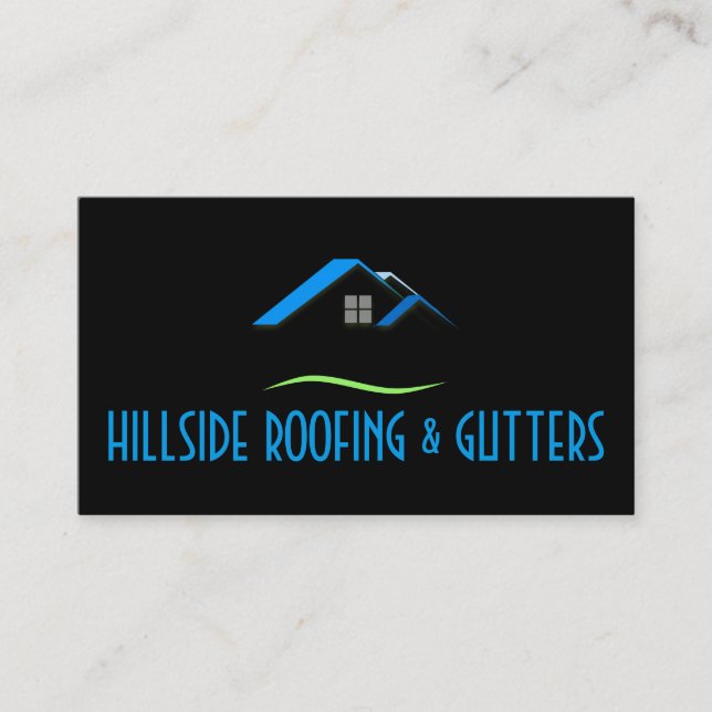 Roofing Gutters Windows Construction Business Card (Front)