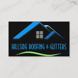 Roofing Gutters Windows Construction Business Card