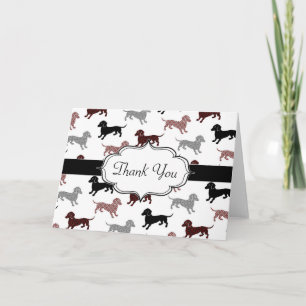 Roofing in Damask Cute Pattern Thank You Card