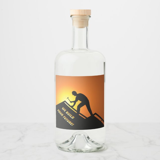 Roofing Liquor Bottle Label (Front)