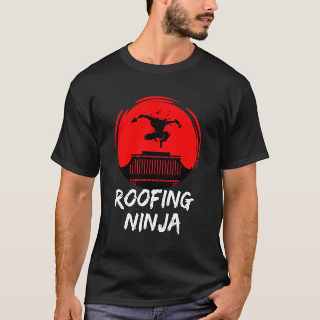Roofing Ninja Roofer Slating T-Shirt (Front)