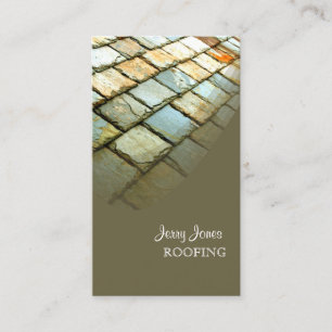 Roofing, photo slate roof business card