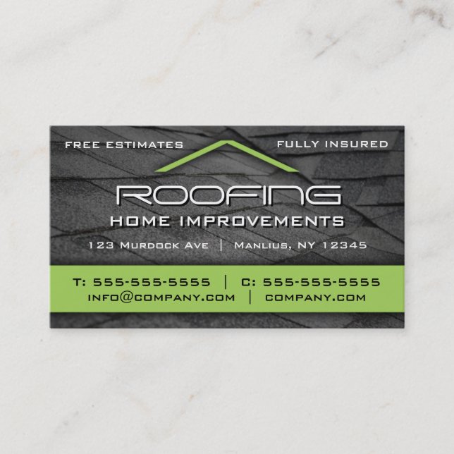 Roofing Professional Business Card (Front)