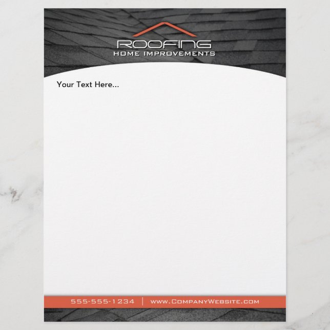 Roofing Professional Business Flyer Orange (Front)