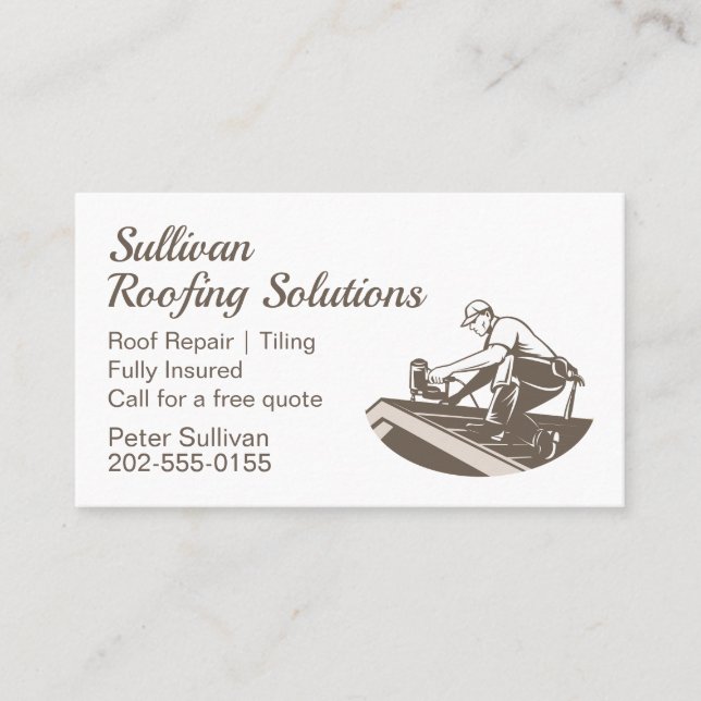 Roofing Roof Tile Repair Business Card (Front)