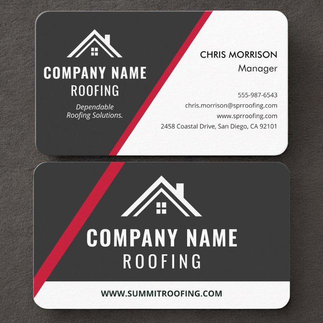Roofing Roofer Contractor Business Card (Creator Uploaded)
