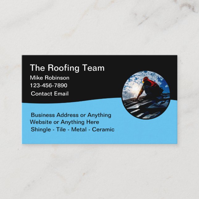 Roofing Sales And Installation Business Cards (Front)