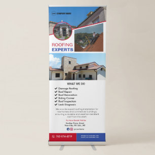 Roofing Services Custom Retractable Banner